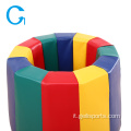 Tappetino in schiuma per barili arcobaleno in schiuma per bambini Soft Play